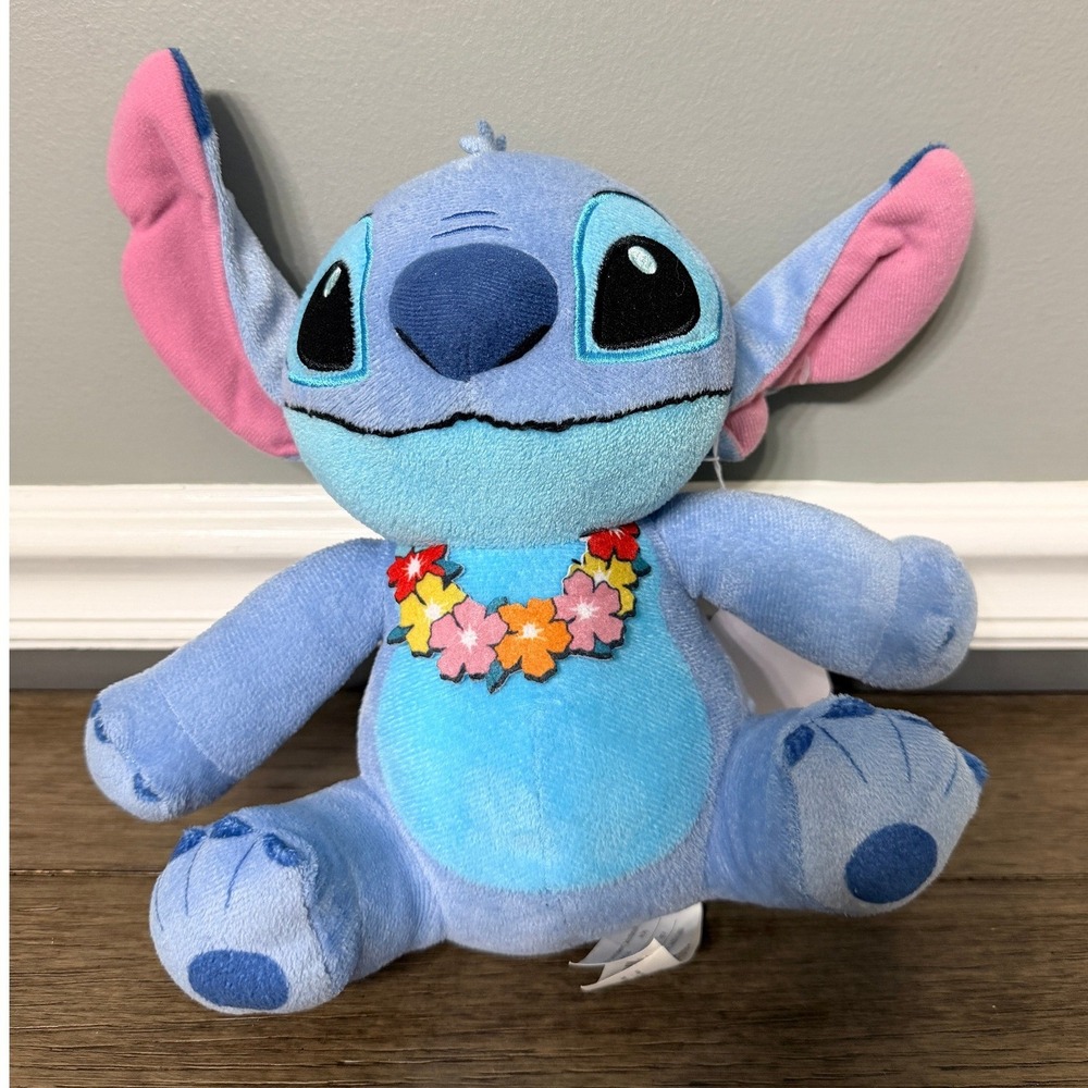 Disney Lilo & Stitch Plush Blue Experiment 626 Tropical Flower Lei Toy
